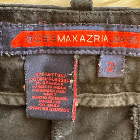 BCBGMAXAZRIA Black Mid Rise Straight Leg Pants 2 - Picture 4 of 9